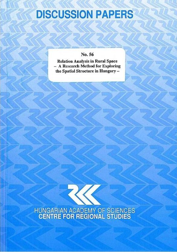 cover_Relation Analysis in Rural Space - A Research Method for Exploring the Spatial Structure in Hungary